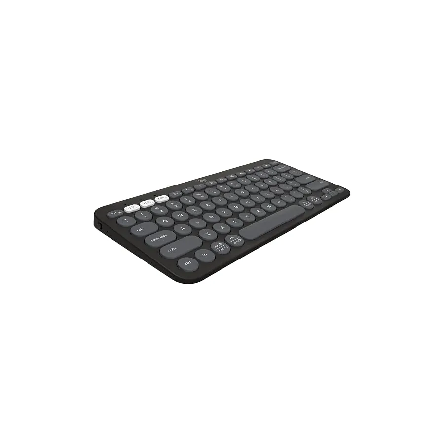 Logitech Pebble Keys K380s vista lateral