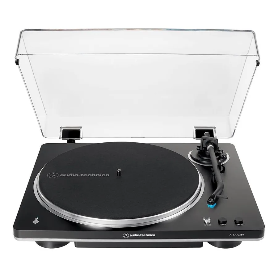 Audio-Technica AT-LP70XBT-BS preto e cinza