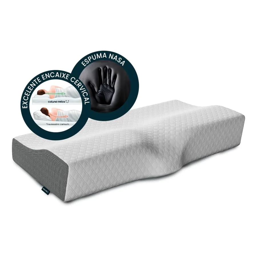 Travesseiro Ortopédico Cervical Coluna Relax B085BWB19X