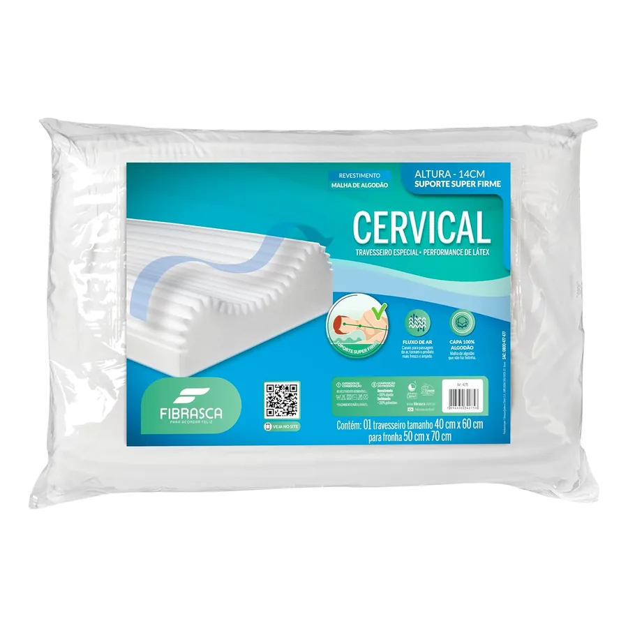 Travesseiro Ortopédico Cervical Fibrasca 4275