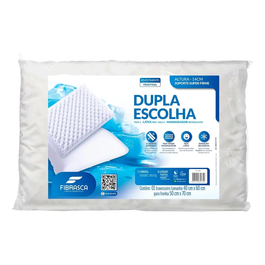 Travesseiro Ortopédico Fibrasca Dupla Escolha
