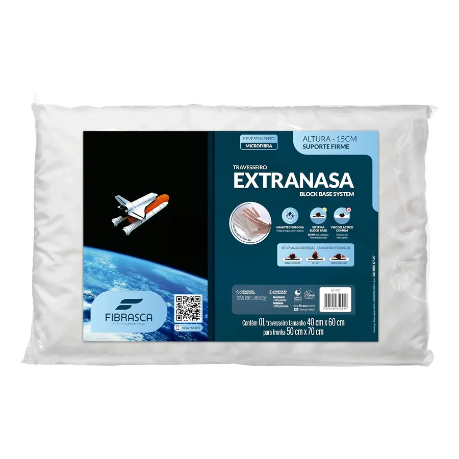Travesseiro Ortopédico Fibrasca Extranasa