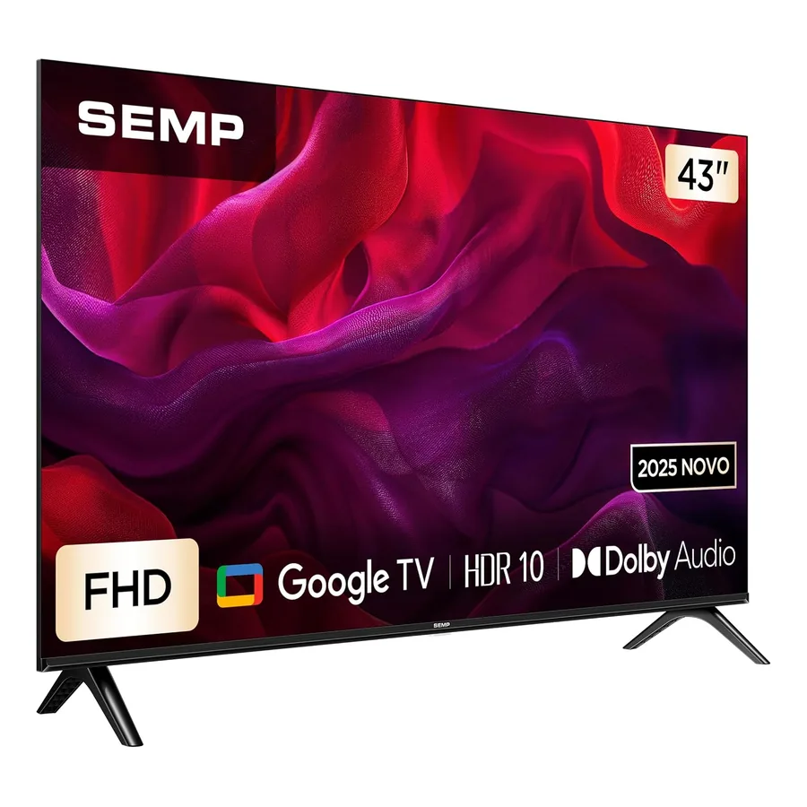 Detalhe das entradas HDMI da SEMP 43"