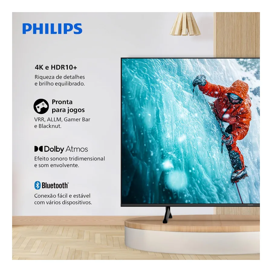TV 4K Philips 50" 50PUG7300, imagem 4