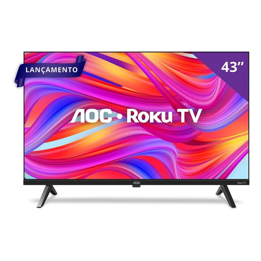Smart TV AOC 43 polegadas Full HD com sistema Roku