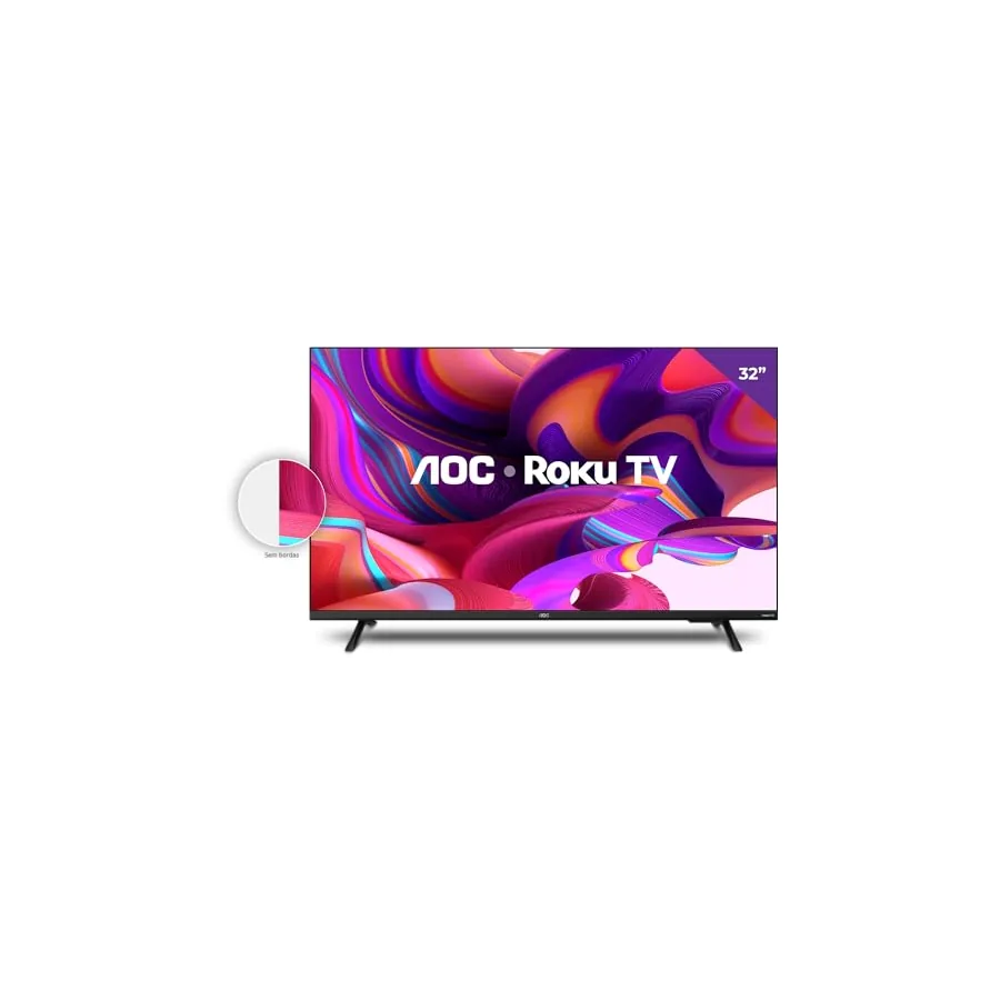 Smart TV AOC 32" vista conectores