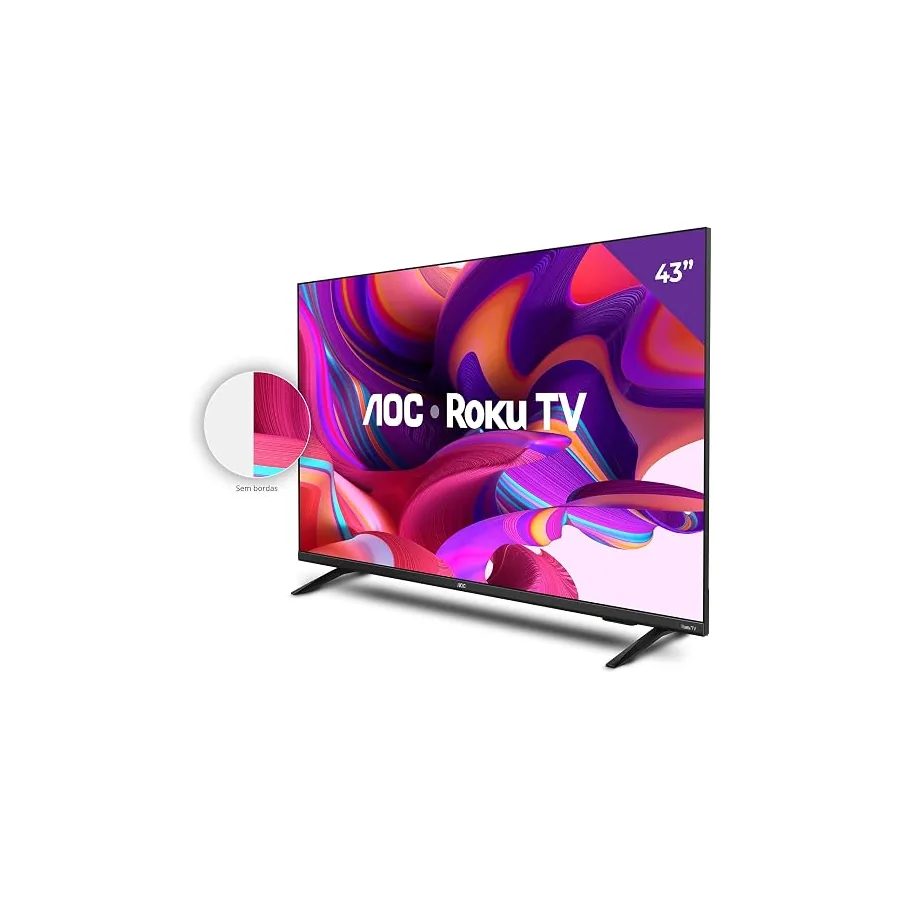 Smart TV AOC 43" conectores traseiros
