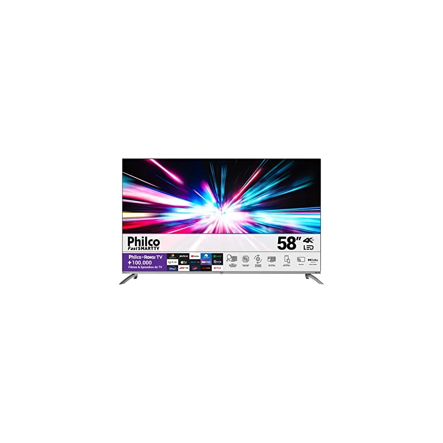 Smart TV Philco 58 PTV58G7UR2CSBL frontal