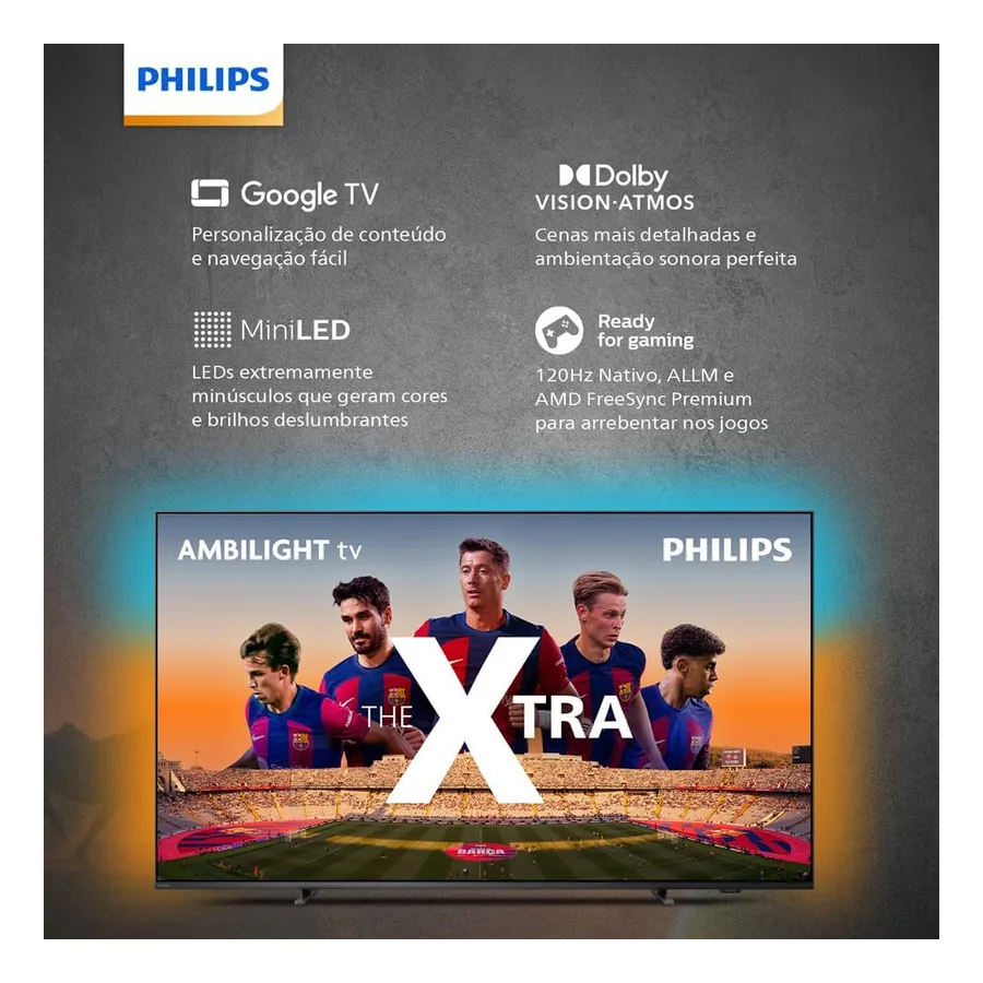 Smart TV Philips 55" The Xtra, imagem 3