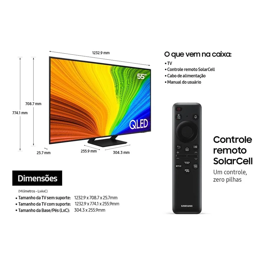 TV QLED 55” Samsung Smart 55Q70D, imagem 4