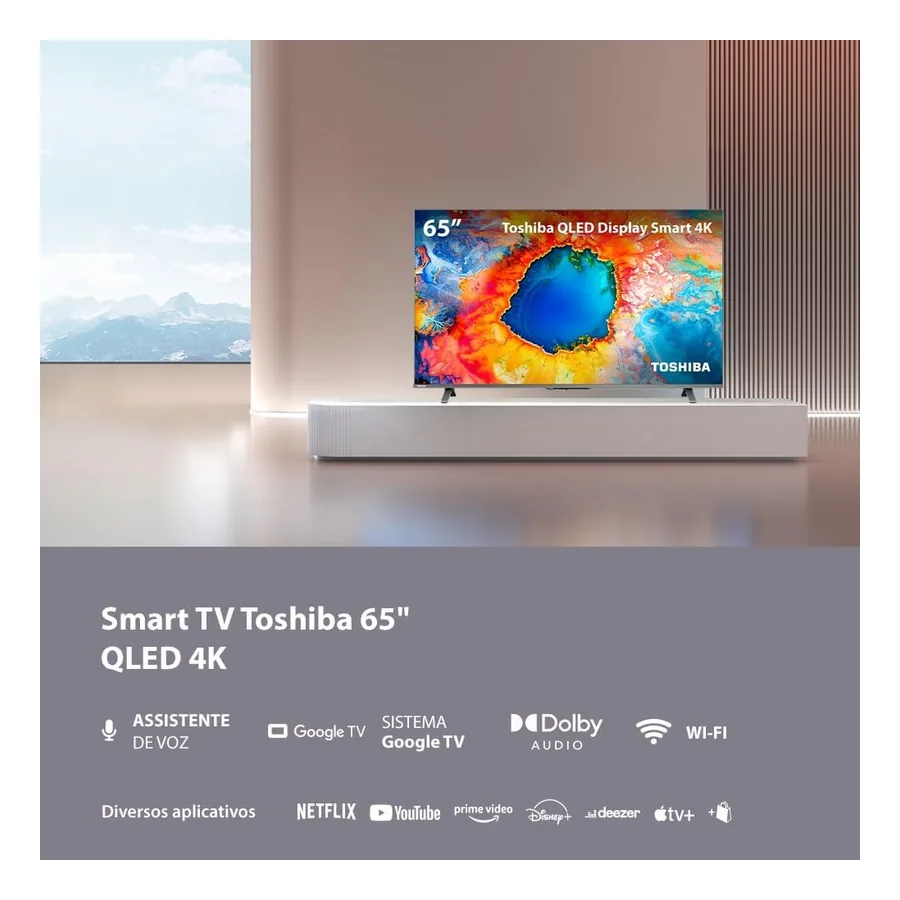 TV QLED 65” Toshiba C450NS, imagem 3