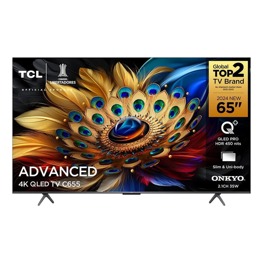 Smart TV TCL 65" C655 vista frontal