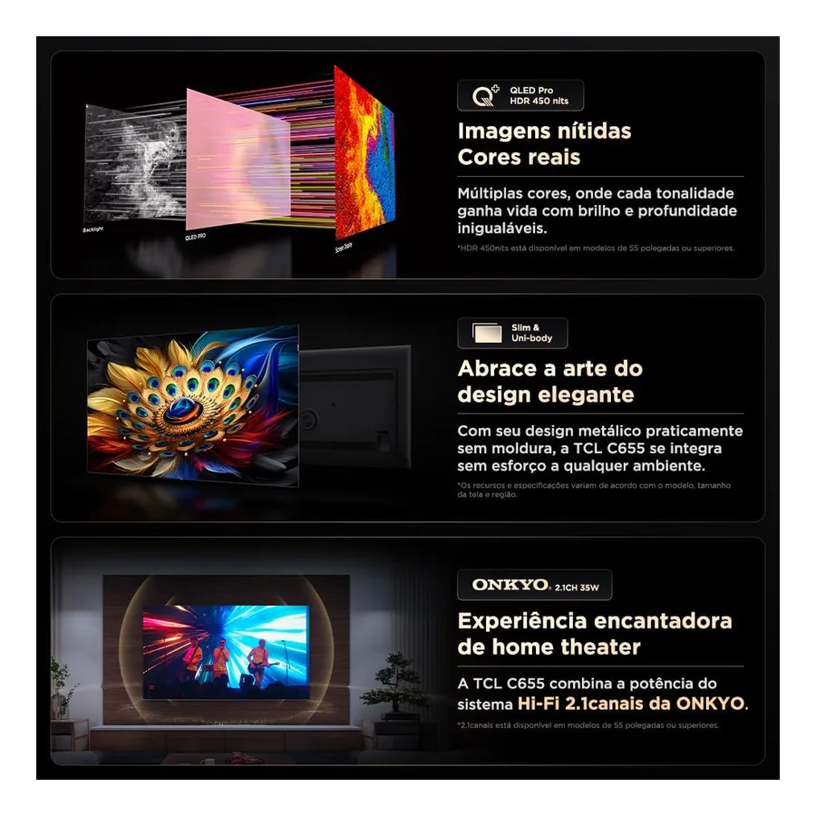 Smart TV TCL 65” C655, imagem 4