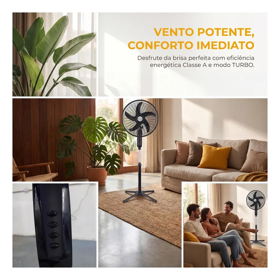Ventilador Hepta World detalhe hélices