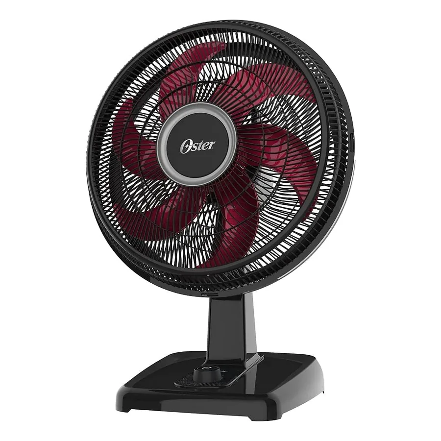 Ventilador Oster Power Fresh preto e vermelho