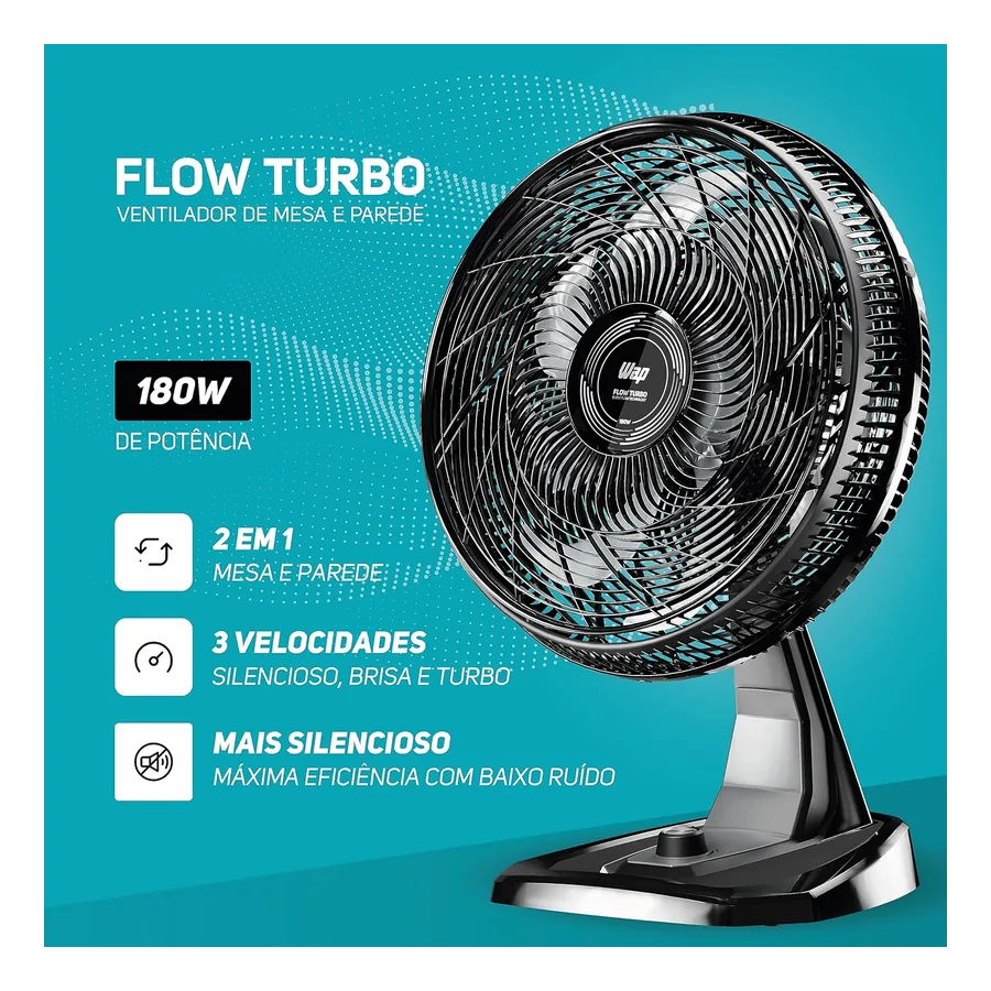 Ventilador de Mesa WAP Flow Turbo, imagem 4