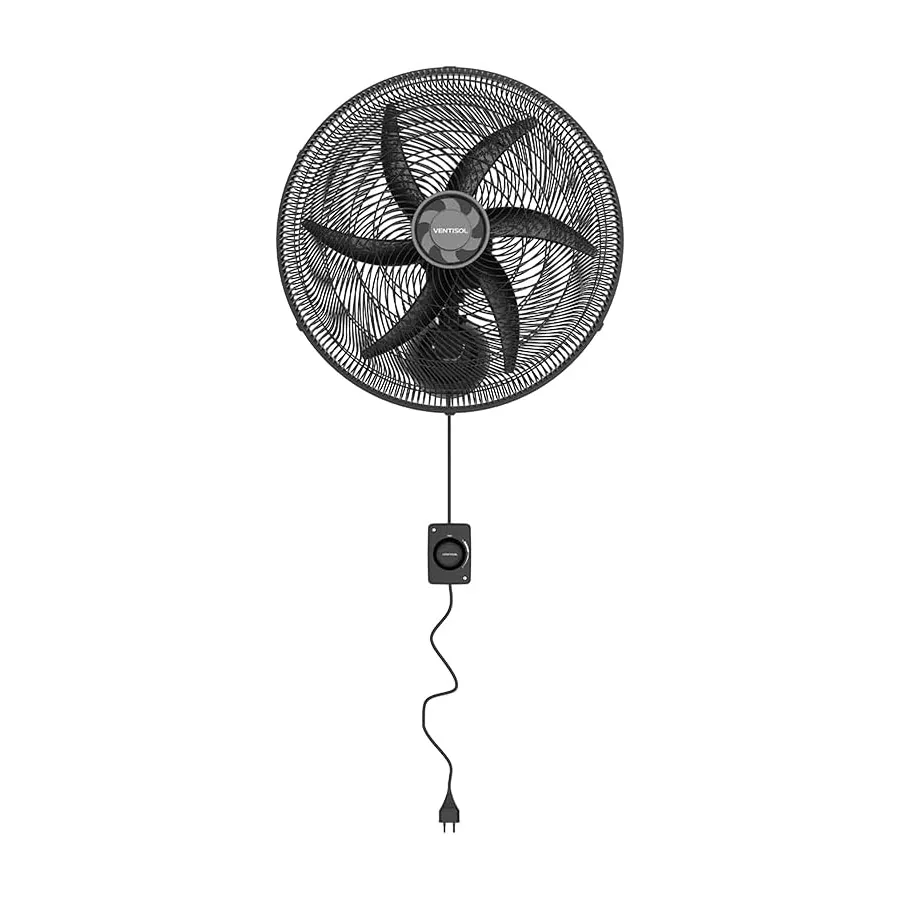 Ventisol Osc Premium ventilador de parede 50cm preto
