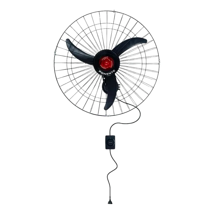 Ponente Good ventilador de parede 60cm preto