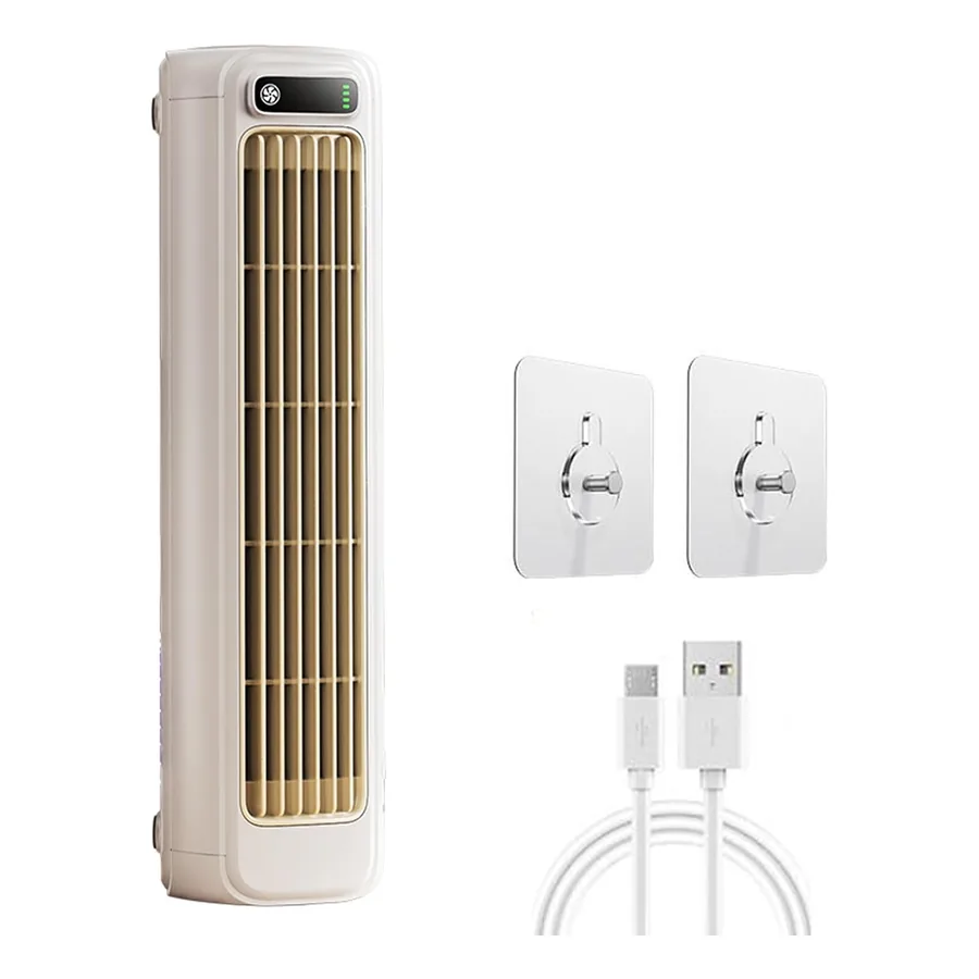 Ventilador portátil Leaqu branco com bateria