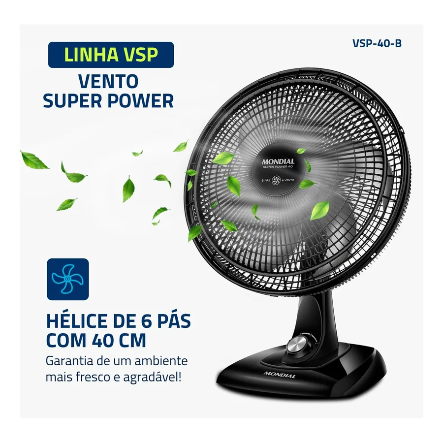 Ventilador de Mesa Mondial Super Power, imagem 4