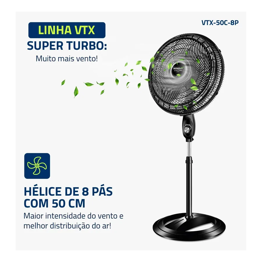 Ventilador de Coluna Mondial Super Turbo, imagem 4