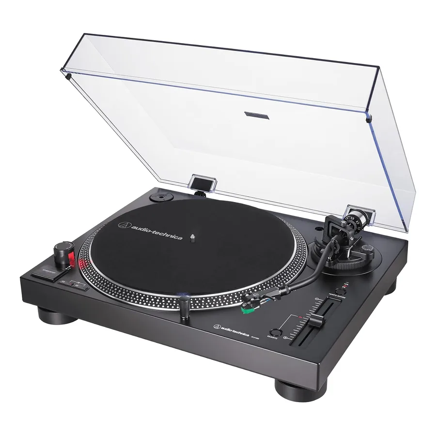 Conexões traseiras e saída USB do AT-LP120X