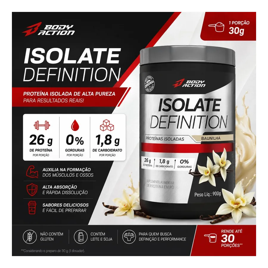 Whey Protein Isolado Bodyaction Isolate Definition, imagem 3