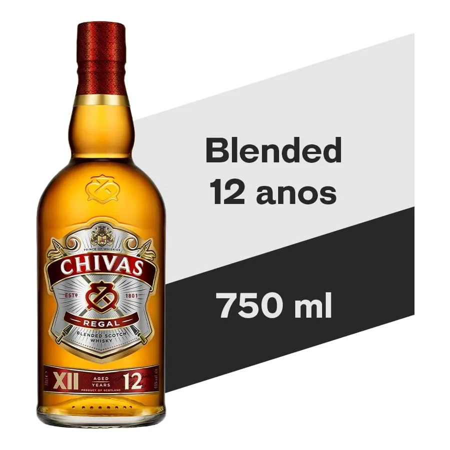 Detalhe do rótulo Chivas Regal 12 anos