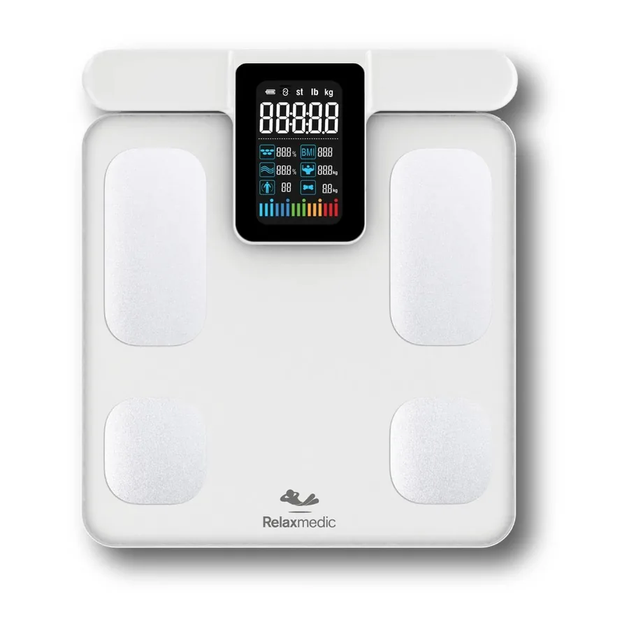 Balança BodyScan Relaxmedic RM-BD0015A com visor colorido