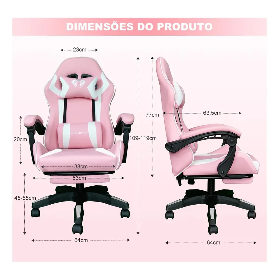 Cadeira Gamer Python Fly X12, imagem 3