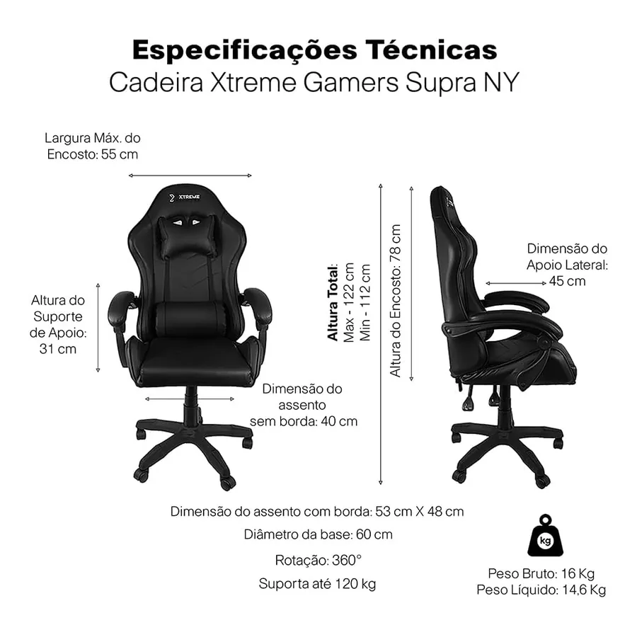 Cadeira Gamer Xtreme Cinesis, imagem 4