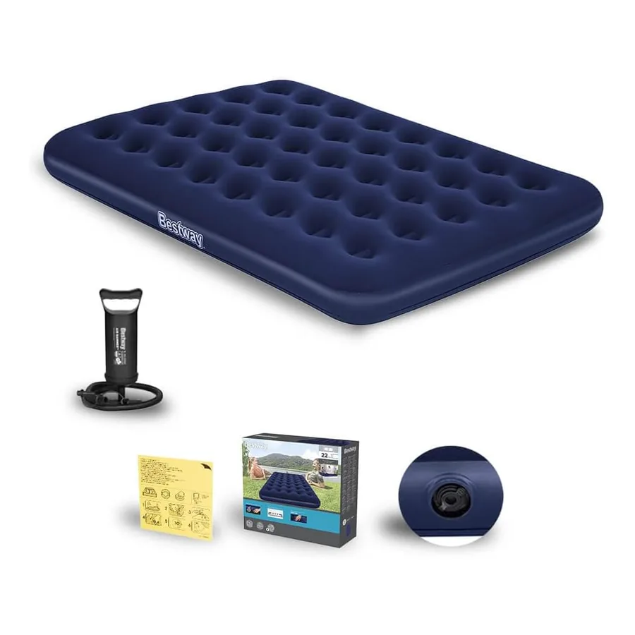 Colchão Inflável Bestway casal azul com bomba manual