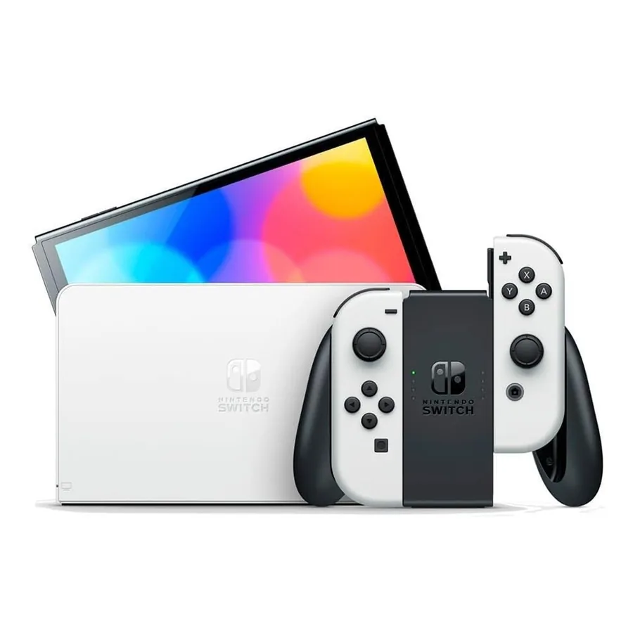 Switch OLED em modo portátil
