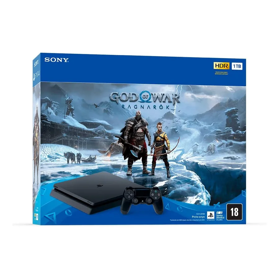 PS4 caixa e acessórios