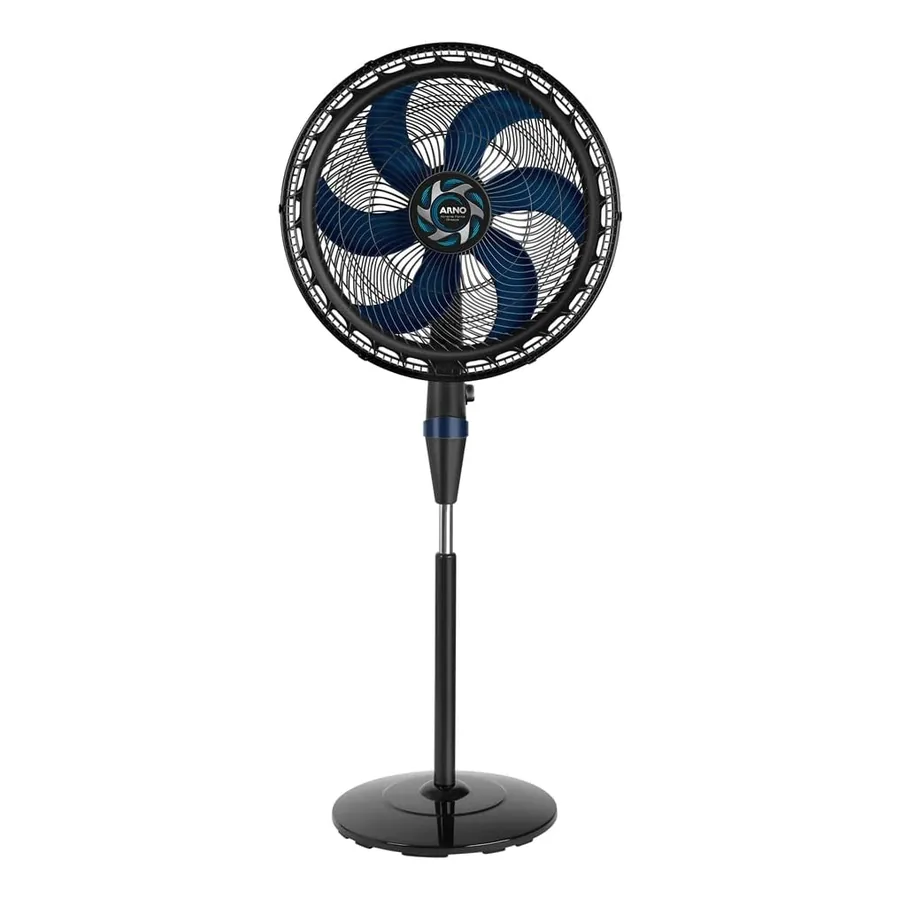 Ventilador de Coluna Arno Xtreme Force Breeze preto com detalhes azuis