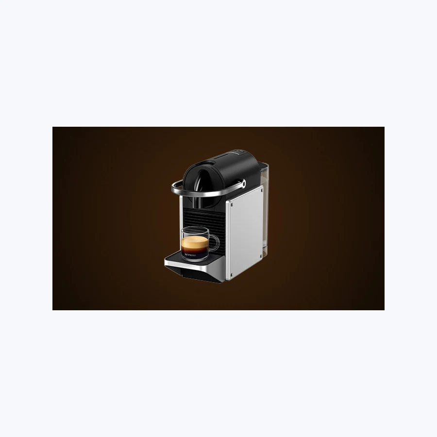 Nespresso Pixie Redesign prata em fundo claro