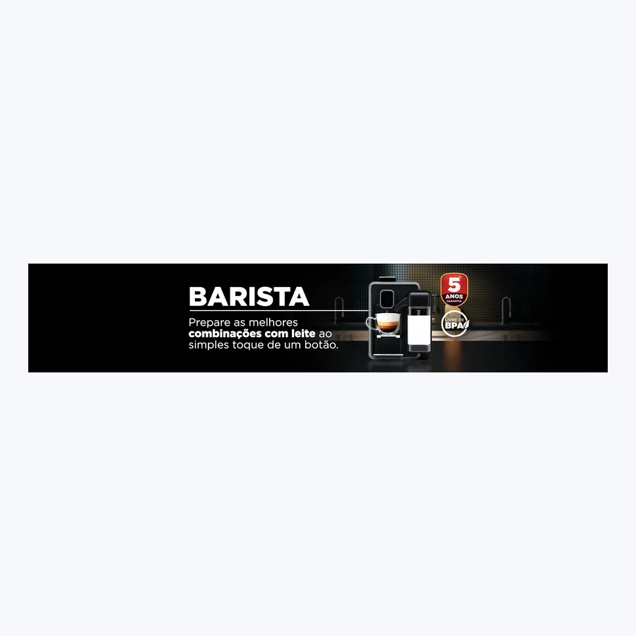 Cafeteira TRES Barista com sistema de leite